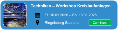 Hier geht es zum Workshop Kreislaufanlagen Techniken der Smartfisch Akademie ins Saarland